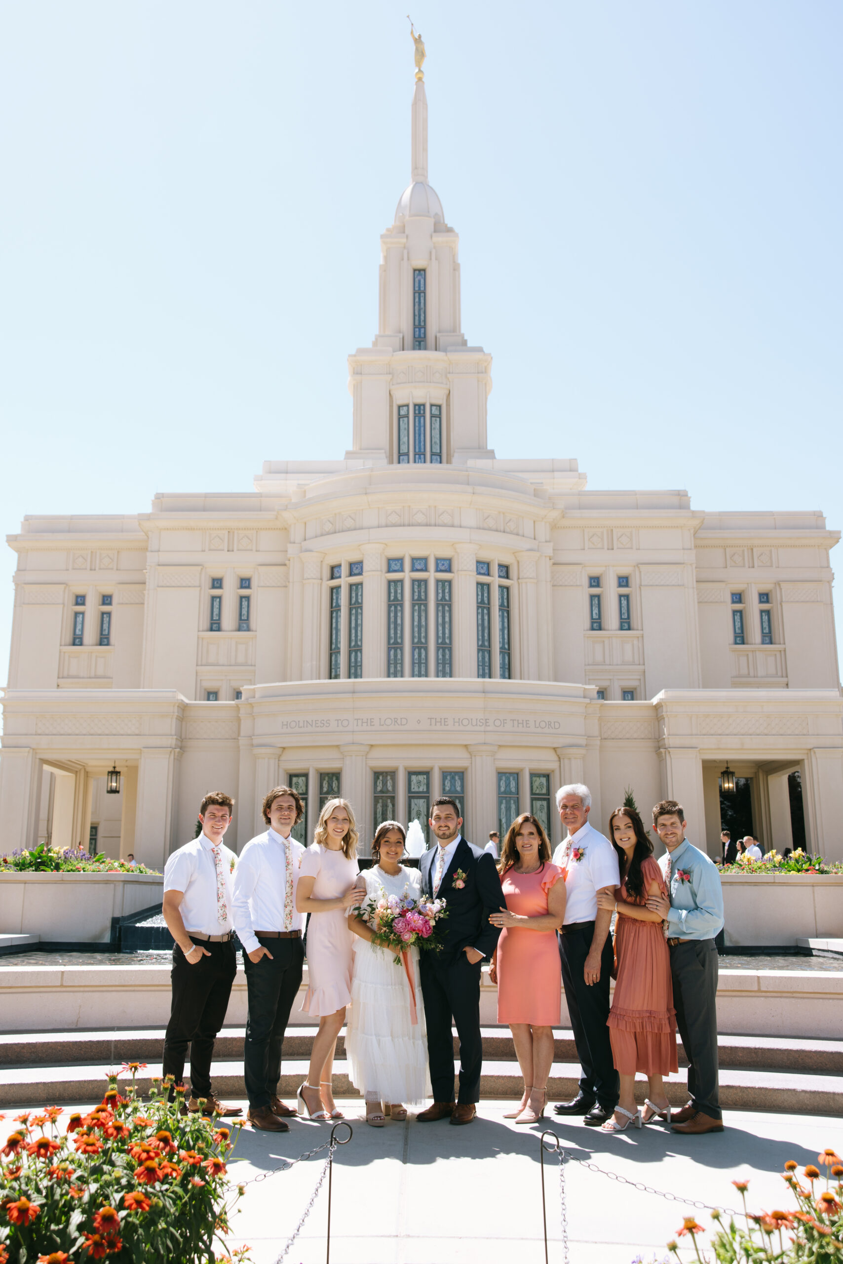 dr larry andrew at his sons wedding at the payson utah temple lds wedding ivf doctor