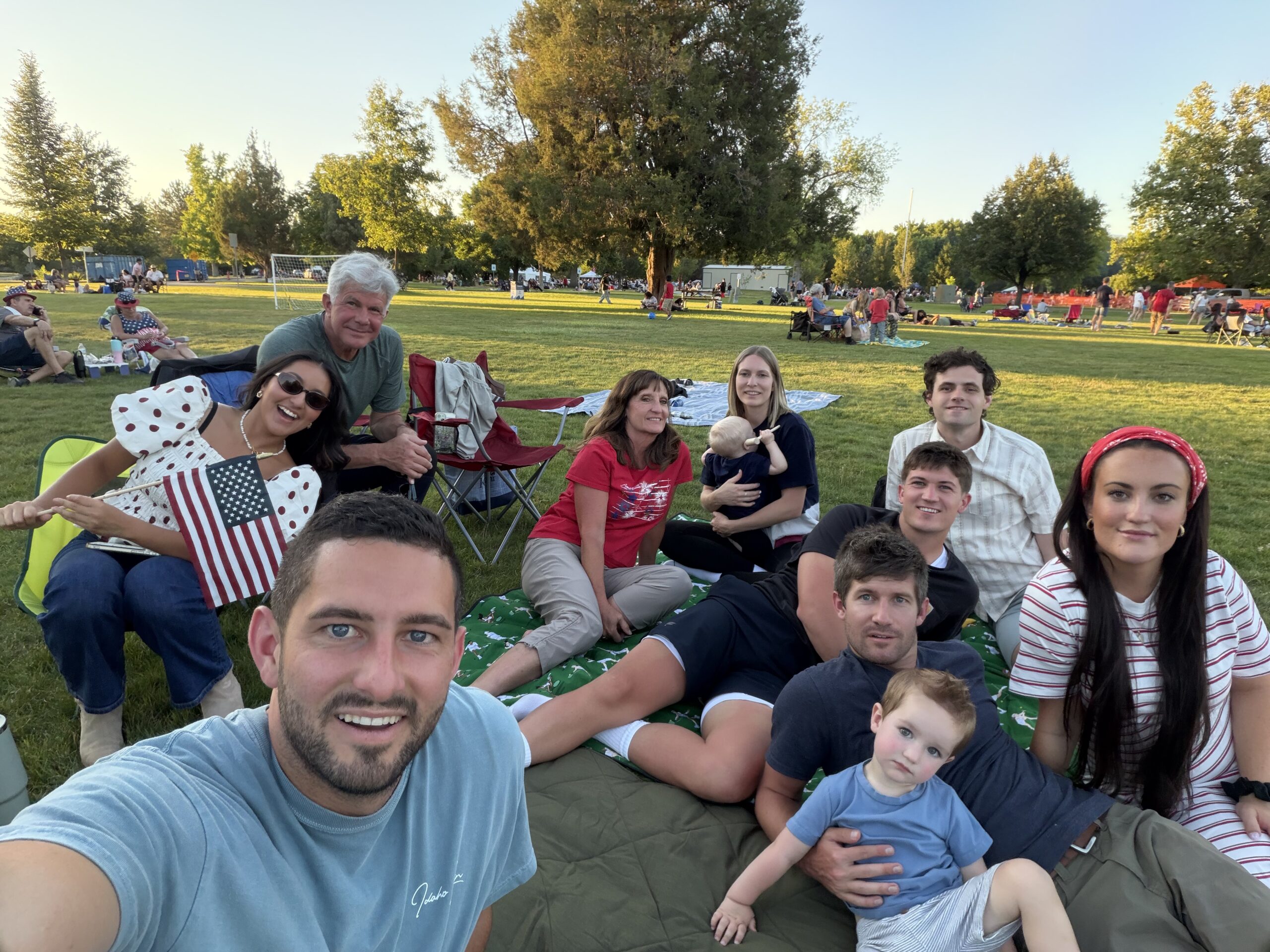 Dr. Larry Andrew ivf doctor with his kids having fun in a park